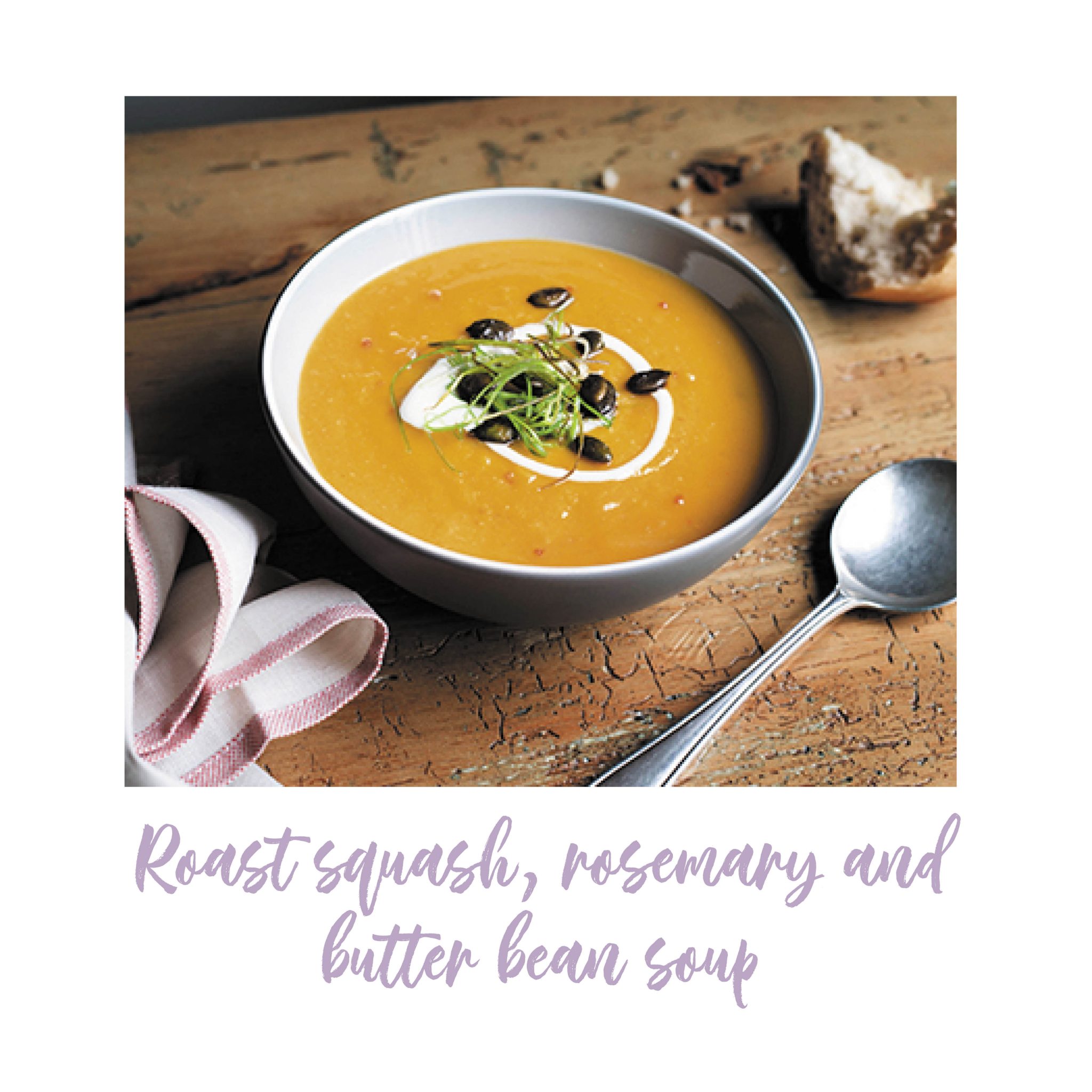 roast squash and rosemary soup